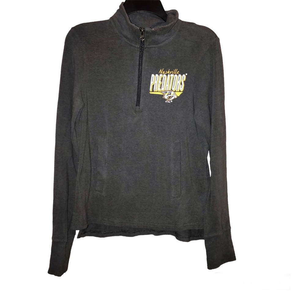 NHL Nashville‎ Predators Hockey Quarter Zip Grey Small